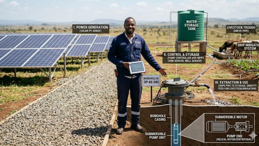 Borehole Solar Pumping
